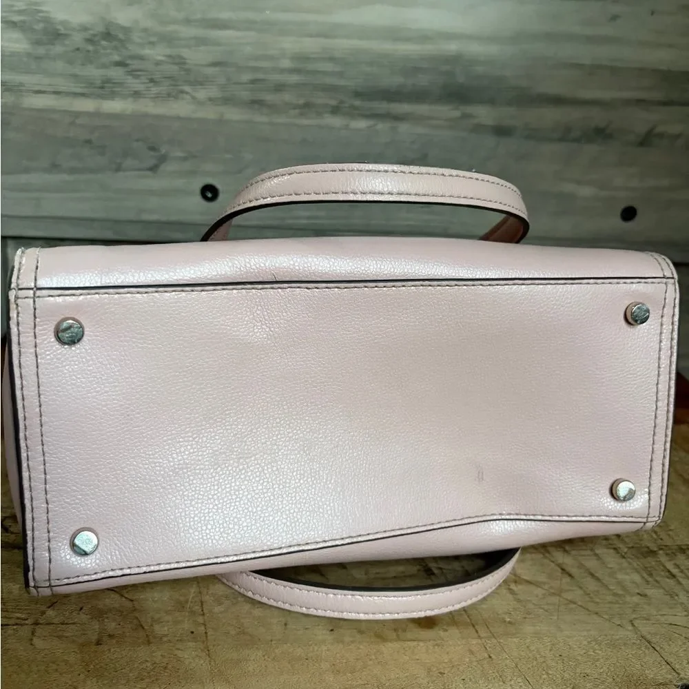 Kate Spade Light Pink Leather Purse with Handles & Shoulder Strap see INFO
